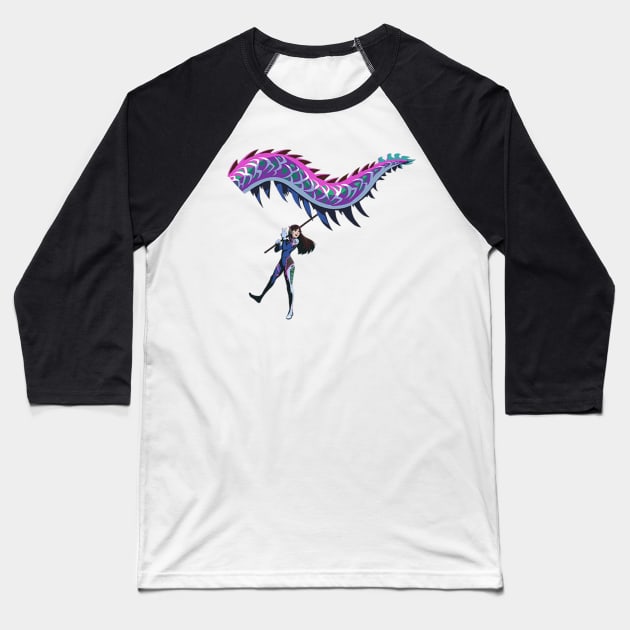 D.va Dragon Dance Baseball T-Shirt by Genessis